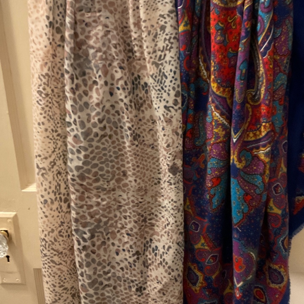 Multicolor Patterned Women's Scarves Large